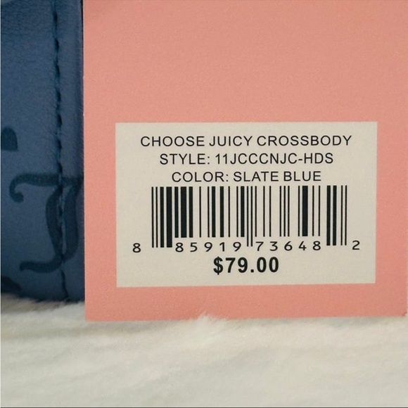 NWT Juicy Couture Choose Juicy Slate Blue Crossbody $79 - Picture 5 of 6